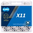 Kép 1/2 - Lánc KMC X11 11s 1/2 x 11/128 118L ezüst/fekete