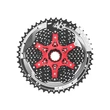 Kép 2/2 - Sunrace CSMX8 11AZ 11 sebességes fogaskeréksor [fekete-piros, 11-46]