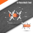 Kép 3/5 - Granite Stash Multi-Tool villanyakban tárolható zsebszerszám [narancs, 1 1/8" Ahead]