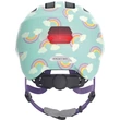 Kép 3/3 - ABUS kerékpáros gyerek sisak Smiley 3.0 LED, In-Mold, blue rainbow, M (50-55 cm)