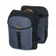 Kép 1/6 - Basil dupla táska Miles Double Bag, Universal Bridge System, fekete szürke
