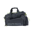 Kép 2/6 - Basil csomagtartó táska Miles Trunkbag XL Pro, Universal Bridge System, fekete lime