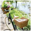 Kép 2/2 - Basil hátsó kosár Cento Rattan Look, fix rögzítéssel, sötétbarna