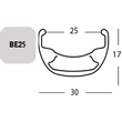 Kép 2/2 - FELNI 27,5" 36L EXAL BE25 6,5MM SZELEP SZIMPLA SZEG TÁRCSAFÉKES FEKETE 570g{4/4}