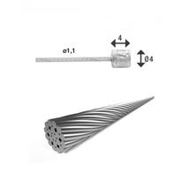 Bowden váltó XLC rozsdamentes 19szálas 1,1x3000(4000)mm 4x4-es niplivel SH-X16