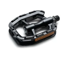 Pedál BIKEFUN SOLE Trekking egyrészes alu, fekete - C336BLK