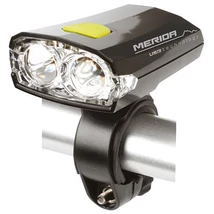 Lámpa MERIDA első, 2 LED, fekete 3 funkció, USB, akku - HL-MD025