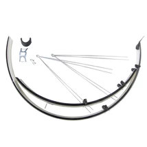 Sárvédő BIKEFUN MTB alu-plastic fekete-ezüst-fekete - FEKETE/EZÜST/FEKETE