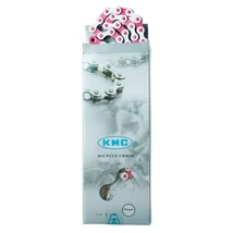 Lánc KMC Z510H fehér/pink 1s 112L 1/2x1/8