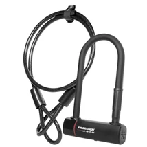 Trelock U5 Mini Flex kulcsos U-lakat [fekete, 178 mm]