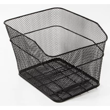 Kosár hátsó sűrűszövésű magasított - 39x29x24 cm + tartozék fekete