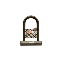 Zár u-lakat kulcsos 14 x 186 x 260 mm szilikonos - csepel fekete