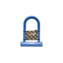 Zár u-lakat kulcsos 14 x 186 x 260 mm szilikonos - csepel kék