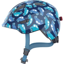 ABUS kerékpáros gyerek sisak Smiley 3.0 LED, In-Mold, blue car, M (50-55 cm)
