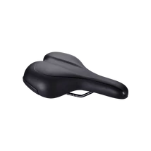 BBB Cycling kerékpáros nyereg BSD-92 Meander Active, unisex, szintetikus bevonat, anatómiai csatornával, lebegő szivacsos, 185mm széles, 265mm hosszú, fekete