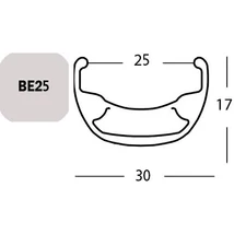 FELNI 26" 36L EXAL BE25 6,5MM SZELEP SZIMPLA SZEG. TÁRCSAFÉKES FEKETE 560g{4/4}