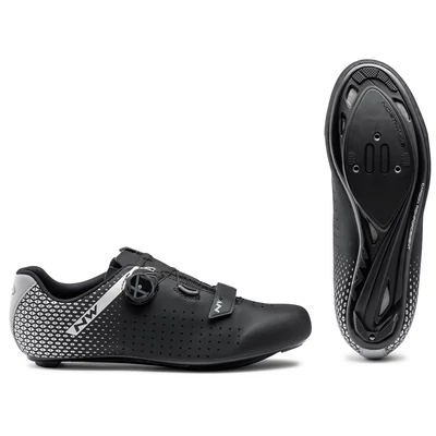 CIPŐ Northwave ROAD CORE PLUS 2 WIDE 44,5 FEKETE/EZÜST szélesített
