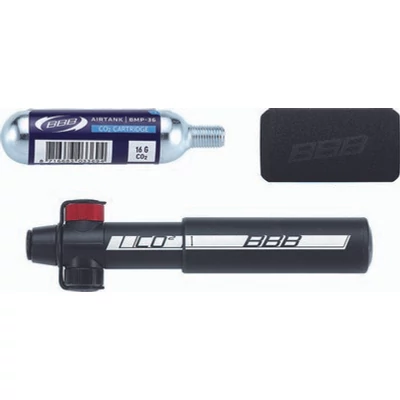 BBB BMP-33S kerékpáros pumpa CO2Blaster mini, fekete