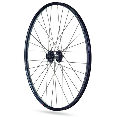 RODI MTB hátsó kerék Black Rock 29", 622x21, 32 ly. fekete, kazettás agy, tárcsafékes, ipari csapágyas DC32 HUB, fekete normál festett küllők