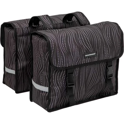 KERÉKPÁROS TÁSKA NEWLOOXS FIORI DUPLA ALMA FEKETE 30L 37X12,5X33CM(X2)