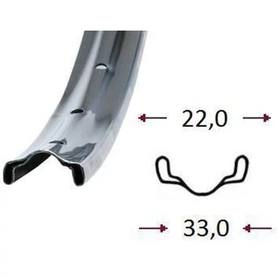 Felni 28x1,1/2 acél 36H Velotech