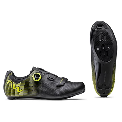 CIPŐ NORTHWAVE ROAD STORM CARBON 2 FEKETE/FLUO SÁRGA