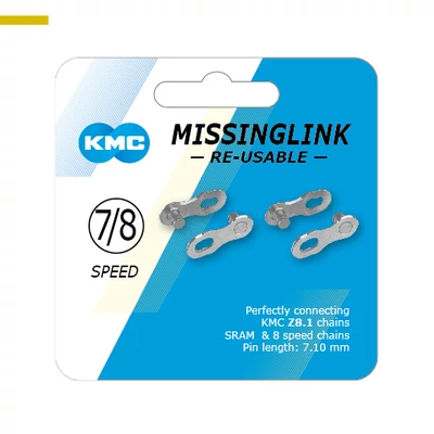 Lánc KMC MISSINGLINK patentszem 7,1 mm KMC 2 db/csomag!