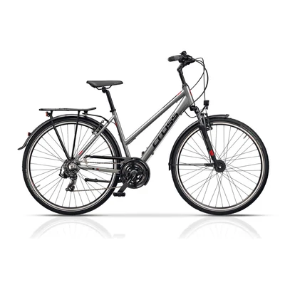 CROSS AREA LADY fényes szürke (fekete/piros)