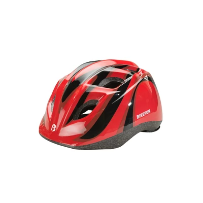 Fejvédő BIKEFUN JUNIOR PIROS/FEHÉR