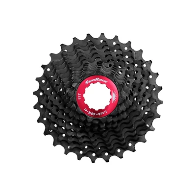 Sunrace CSRX1 11 sebességes fogaskeréksor [fekete-piros, 11-36]