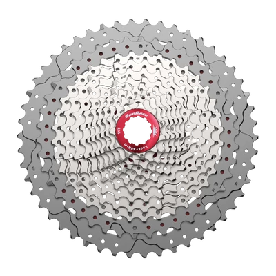 Sunrace CSMZ90 WA5 12 sebességes fogaskeréksor [ezüst-piros, 11-50]