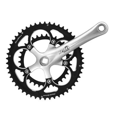 Sunrace FCR9F 50/34T kompakt négyszögtengelyes hajtómű [fekete-ezüst, 50/34, 170 mm]