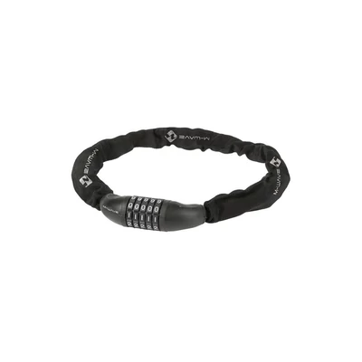 Zár láncszemes számkombinációs 6 x 850 mm - m-wave fekete