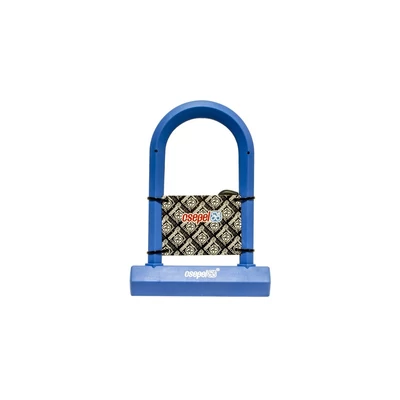 Zár u-lakat kulcsos 14 x 186 x 260 mm szilikonos - csepel kék