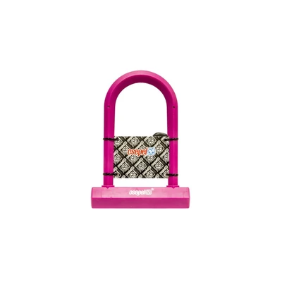 Zár u-lakat kulcsos 14 x 186 x 260 mm szilikonos - csepel pink