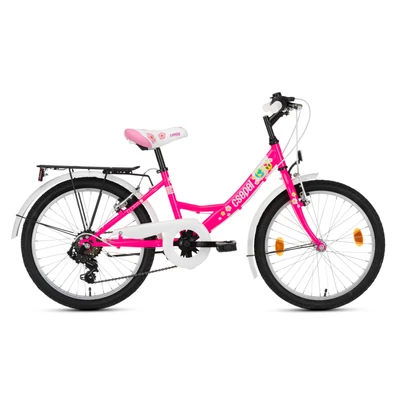 Csepel Flora 20" 6sp 2023 neonpink ys796 virág minta
