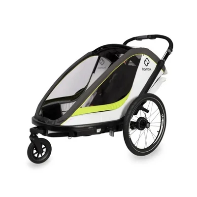 Hamax hamax breeze one kerékpár utánfutó fehér/zöld