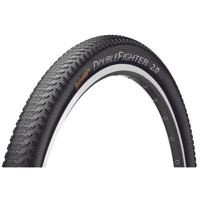 Continental MTB kerékpáros külső gumi 50-584 Double Fighter III 27,5x2,0 fekete/fekete, reflektoros