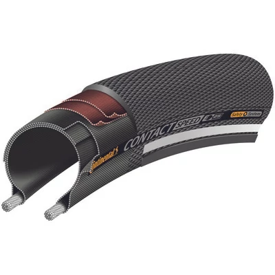 Continental kerékpáros külső gumi 42-559 Contact Speed 26x1,6 fekete/fekete, Skin reflektoros