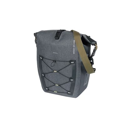 Basil egyoldalas táska Navigator Storm L, Hook ON, 25-31 l, fekete
