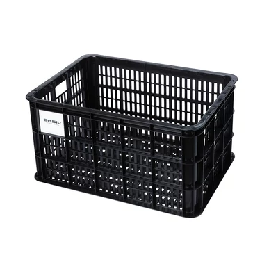Basil láda Crate L, újrahasznosított, fekete
