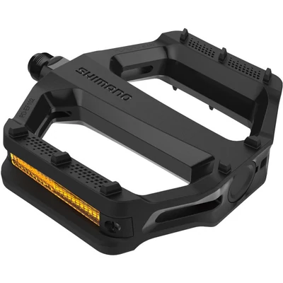 SHIMANO PEDAL, PD-EF102, W/REFLECTOR, BLACK, IND.PACK