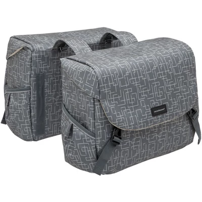KERÉKPÁROS TÁSKA NEWLOOXS MONDI JOY DUPLA IVY SZÜRKE 38L 37X26X32CM(X2)