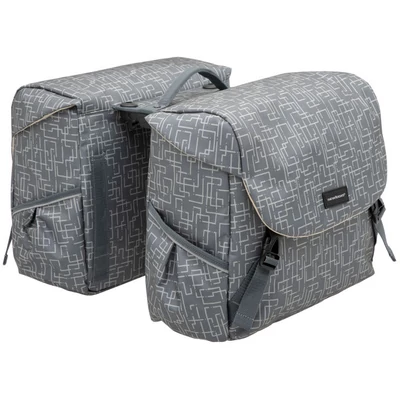 KERÉKPÁROS TÁSKA NEWLOOXS MONDI JOY DUPLA IVY SZÜRKE 38L 37X26X32CM(X2)