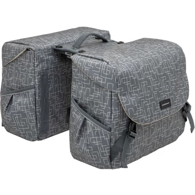 KERÉKPÁROS TÁSKA NEWLOOXS MONDI JOY DUPLA IVY SZÜRKE 38L 37X26X32CM(X2)